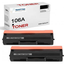 (Med chip) SMARTOMI HP 106A W1106A kompatibel tonerkassett 2PK