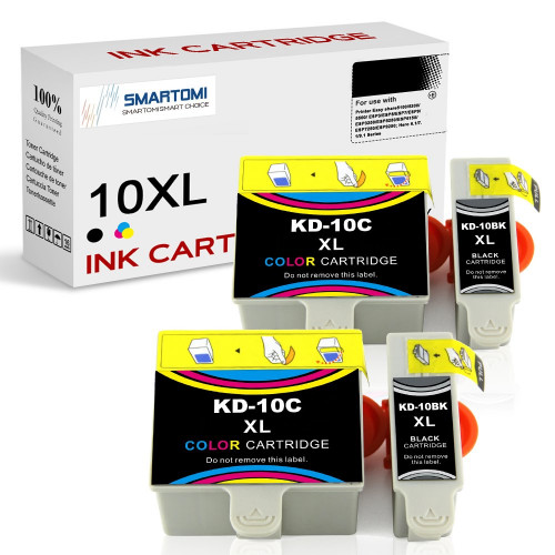 SMARTOMI renoverade Kodak 10XL 10B 10C kompatibla 10 XL bl?ckpatroner 4PK