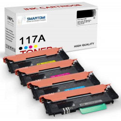 SMARTOMI HP 4PK KCMY kompatibel 117A W2070A W2071A W2072A W2073A tonerkassett (med chip)
