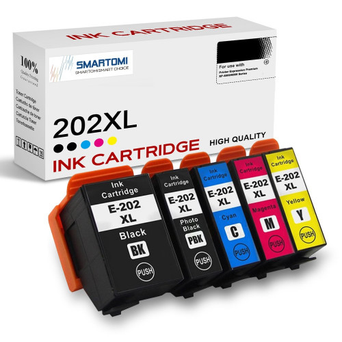 SMARTOMI Epson 202XL 202-kompatibla bl?ckpatroner 5PK (1K 1PB C M Y)