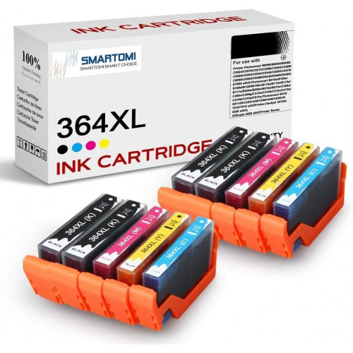 SMARTOMI 10PK HP 364XL bl?ckpatroner med h?g kapacitet