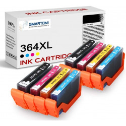 SMARTOMI 8PK HP 364XL 2K 2C 2M 2Y kompatibla bl?ckpatroner