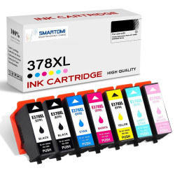 SMARTOMI Epson 378XL 378 kompatibla bl?ckpatroner 7PK (2K C M Y 1LC 1LM)