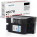 SMARTOMI Renoverade HP 45 HP 78-kompatibla bl?ckpatroner (1 svart, 1 f?rg)