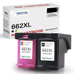 SMARTOMI Renoverade HP 662 662XL bl?ckpatroner 2PK