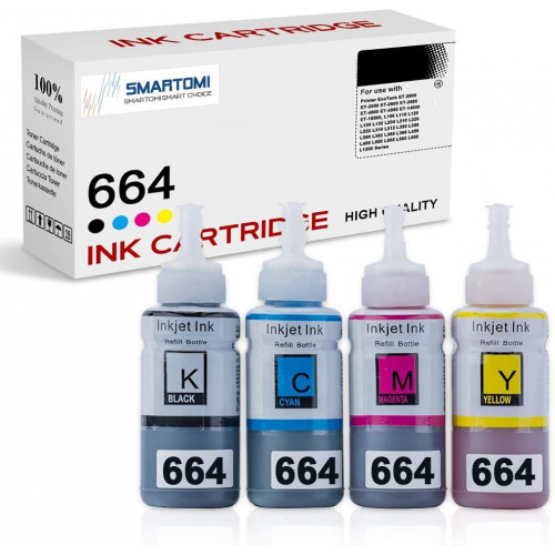 SMARTOMI Epson 664-kompatibla bl?ckpatroner 4PK (KCMY)