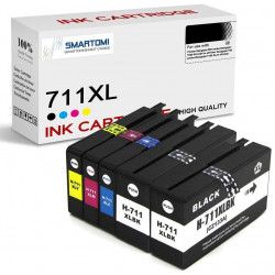 SMARTOMI HP 711XL 711-kompatibla bl?ckpatroner 5PK (2K C M Y)