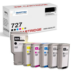 SMARTOMI renoverade HP 727-bl?ckpatroner 6PK (MB PB C M Y Gr?)