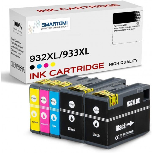 SMARTOMI HP 932XL 933XL-kompatibla bl?ckpatroner 5-pack