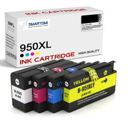 SMARTOMI HP 950XL 950 kompatibel f?r HP 950 XL-bl?ckpatroner4PK (KCMY)