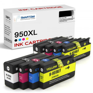 SMARTOMI HP 950XL 950 kompatibel f?r HP 950 XL-bl?ckpatroner 8PK (2K 2C 2M 2Y)
