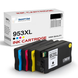 SMARTOMI 4PK HP 953 953XL bl?ckpatroner med h?g kapacitet