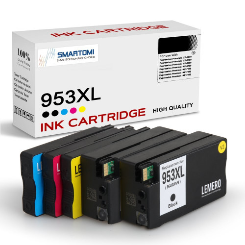 SMARTOMI 5PK HP 953 953XL bl?ckpatroner med h?g kapacitet