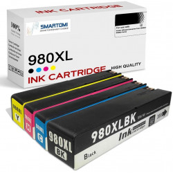 SMARTOMI HP 980XL 980 Kompatibla svarta cyan magenta gula bl?ckpatroner 4PK