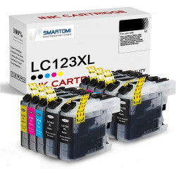 SMARTOMI Brother LC123XL-kompatibla bl?ckpatroner 10-pack