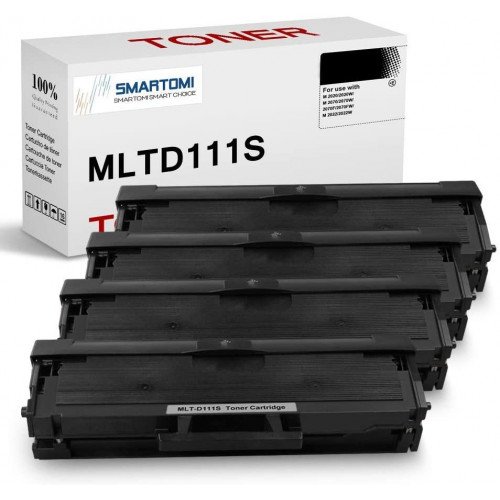 SMARTOMI 4PK Samsung MLT-D111S kompatibla svarta tonerkassetter