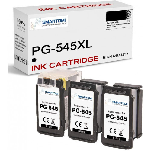 SMARTOMI renoverade HP PG-545XL bl?ckpatroner (1 x skrivhuvud, 3 x svart)