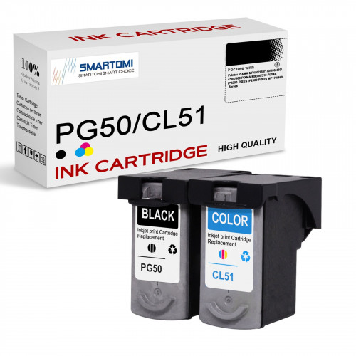 SMARTOMI Canon PG50 CL51 Renoverad bl?ckpatron 2 st