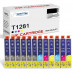 SMARTOMI Epson T1281 T1282 T1283 T1284 kompatibla bl?ckpatroner 12PK (6K 2C 2M 2Y)