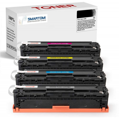 SMARTOMI 4PK HP CF210X 131X renoverade KCMY-tonerkassetter