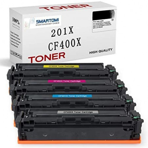 SMARTOMI HP 201X 201A KCMY-kompatibla tonerkassetter 4-pack