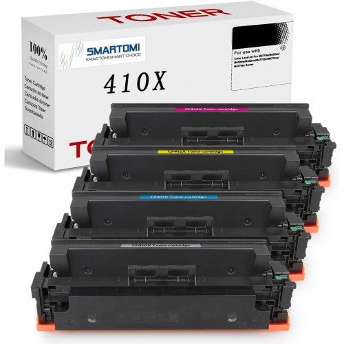 SMARTOMI HP 410 410X-kompatibla KCMY-tonerkassetter 4PK