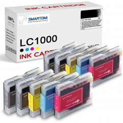 SMARTOMI Brother LC970 LC1000-kompatibla bl?ckpatroner