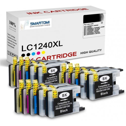 SMARTOMI Brother LC1240 LC1240XL Bl?ckpatroner 15-pack (6BK 3C 3M 3Y)