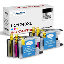 SMARTOMI Brother LC1240 LC1240XL-kompatibla bl?ckpatroner 6PK (2C 2M 2Y)