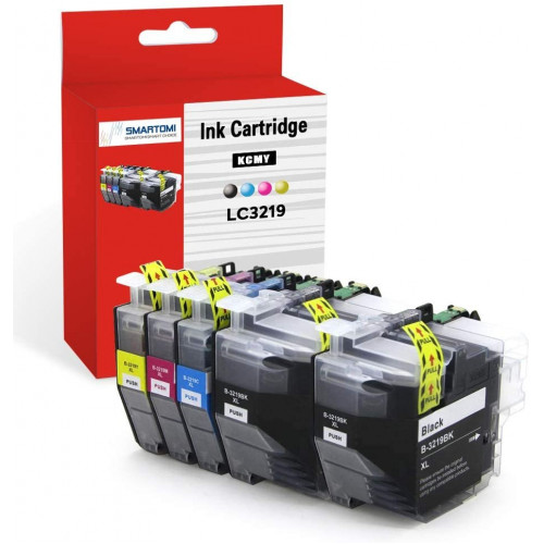 SMARTOMI 5PK Brother LC3219XL LC3217 bl?ckpatroner med h?g kapacitet