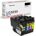 SMARTOMI Brother LC3233 LC3233BK-kompatibla bl?ckpatroner 4PK (KCMY)