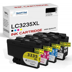 SMARTOMI Brother LC3235XL LC3235 XL LC 3235-kompatibla bl?ckpatroner 4PK (KCMY)