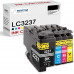 SMARTOMI Brother LC3237 LC 3237-kompatibla bl?ckpatroner 4PK (KCMY)
