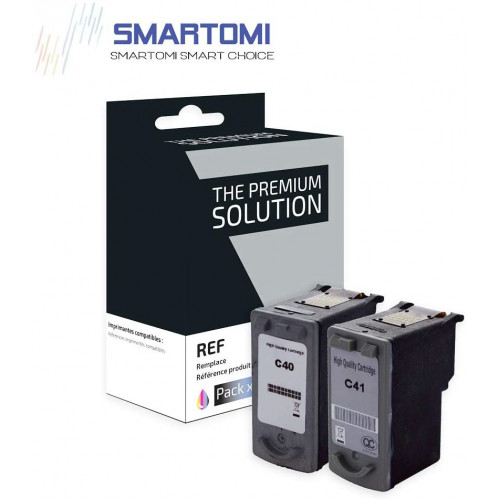 SMARTOMI Renoverade Canon PG40 CL41 bl?ckpatroner 2PK