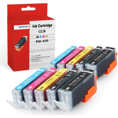 SMARTOMI 10PK Canon PGI-570 XL CLI-571 XL Kompatibla bl?ckpatroner