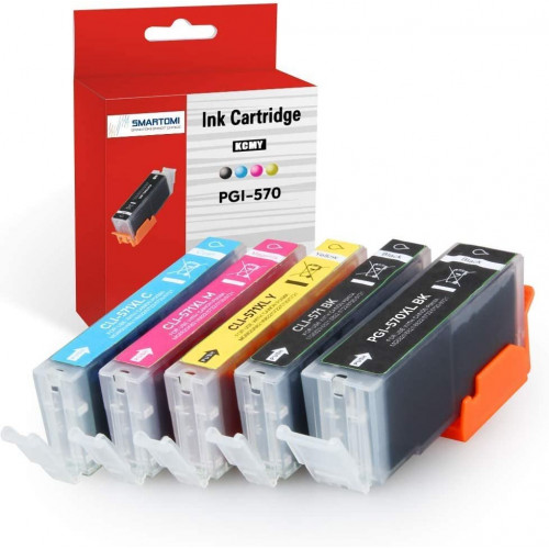SMARTOMI 5PK Canon PGI-570 XL CLI-571 XL Kompatibla bl?ckpatroner