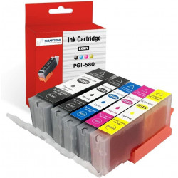 SMARTOMI 5PK Canon PGI-580 XXL CLI-581 XXL kompatibla bl?ckpatroner