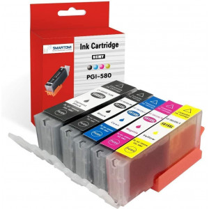 SMARTOMI 5PK Canon PGI-580 XXL CLI-581 XXL kompatibla bl?ckpatroner