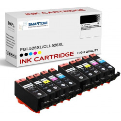 SMARTOMI-kompatibel Canon PGI525 CLI526-bl?ckpatroner