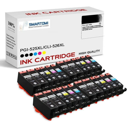 SMARTOMI Canon PGI525 CLI526-kompatibla bl?ckpatroner