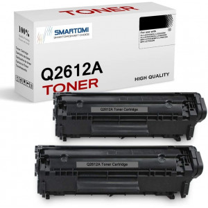 SMARTOMI HP 12A Q2612A-kompatibla svarta tonerkassetter 2PK
