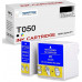 SMARTOMI Epson T053 T050-kompatibla bl?ckpatroner 2PK (1 svart 1 Tricolor)