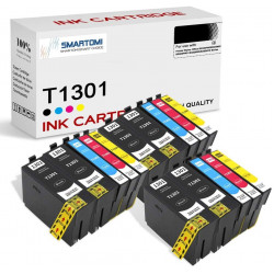 SMARTOMI Epson T1301 T1302 T1303 T1304 T1306 Kompatibla bl?ckpatroner 15PK (6K 3C 3M 3Y)