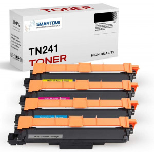 SMARTOMI 4PK Brother TN241 TN245-kompatibla KCMY-tonerkassetter