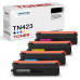 SMARTOMI 4PK TN423 TN421-kompatibla KCMY-tonerkassetter